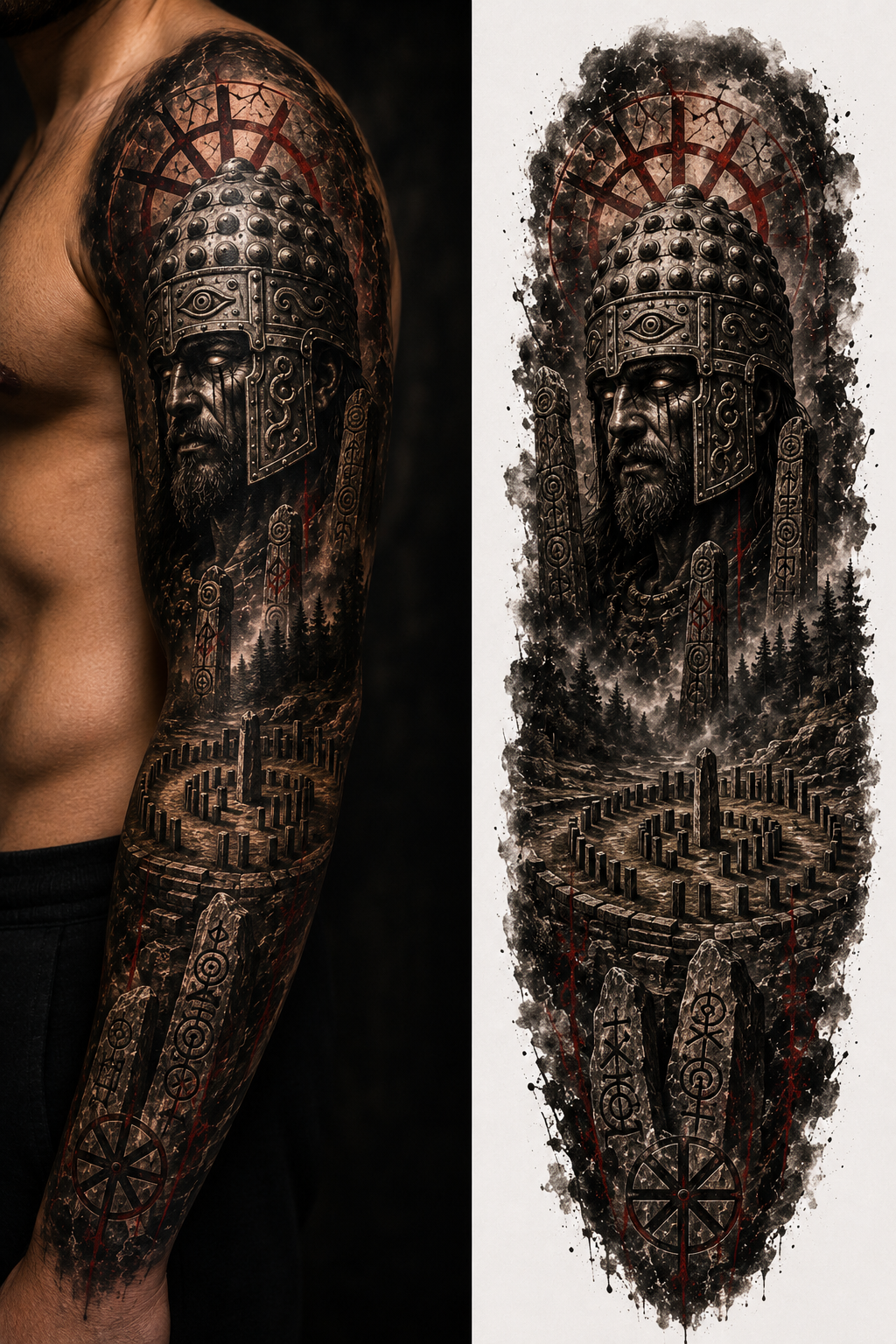 THE WATCHERS from the Dacian Warrior Sleeves — EUR 30 tattoo collection